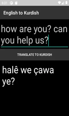 English to Kurdish android App screenshot 0