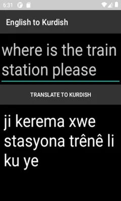 English to Kurdish android App screenshot 1