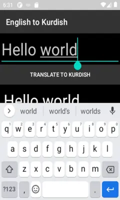 English to Kurdish android App screenshot 3